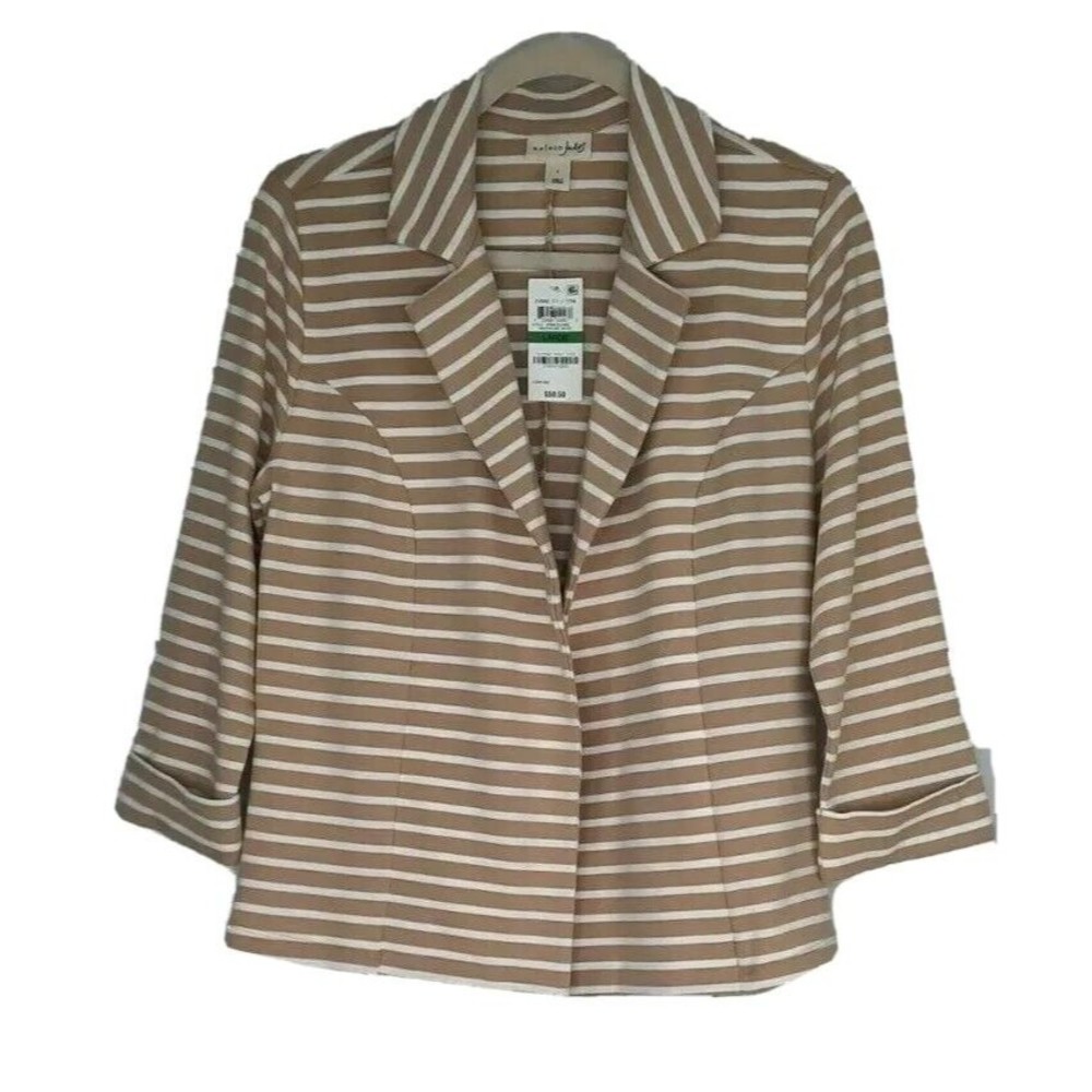 Maison Jules Women's Open Front Cardigan Top Brooklyn Beige size L MSRP $59 NEW